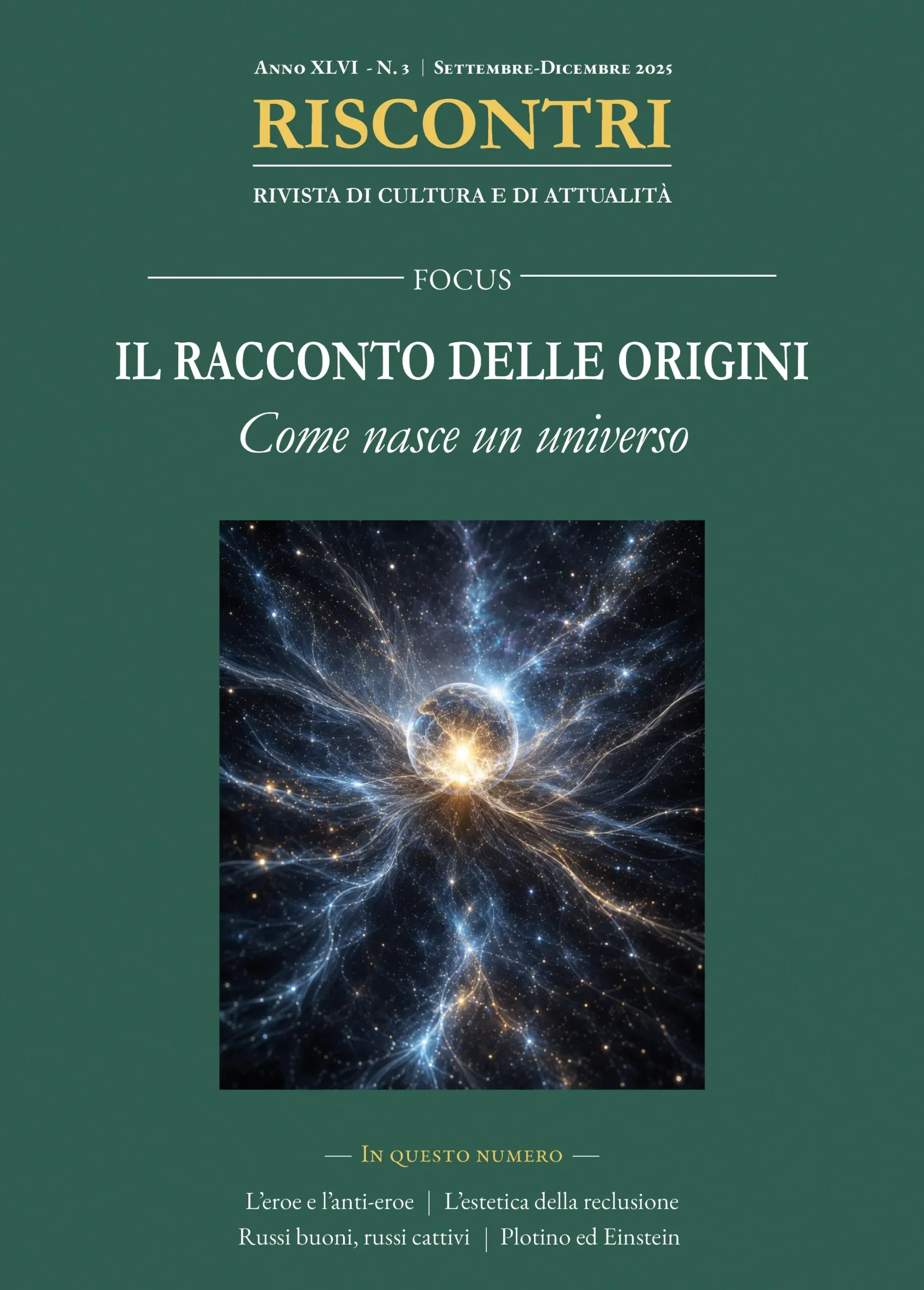 copertina rivista riscontri il racconto delle origini